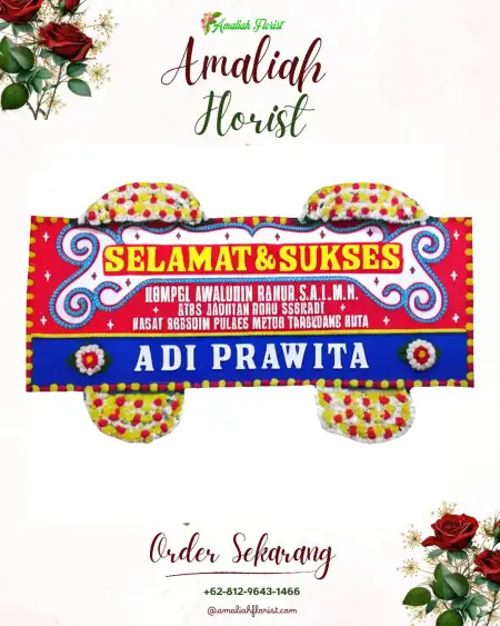 Papan Bunga Ucapan Selamat Abian Tubuh Baru